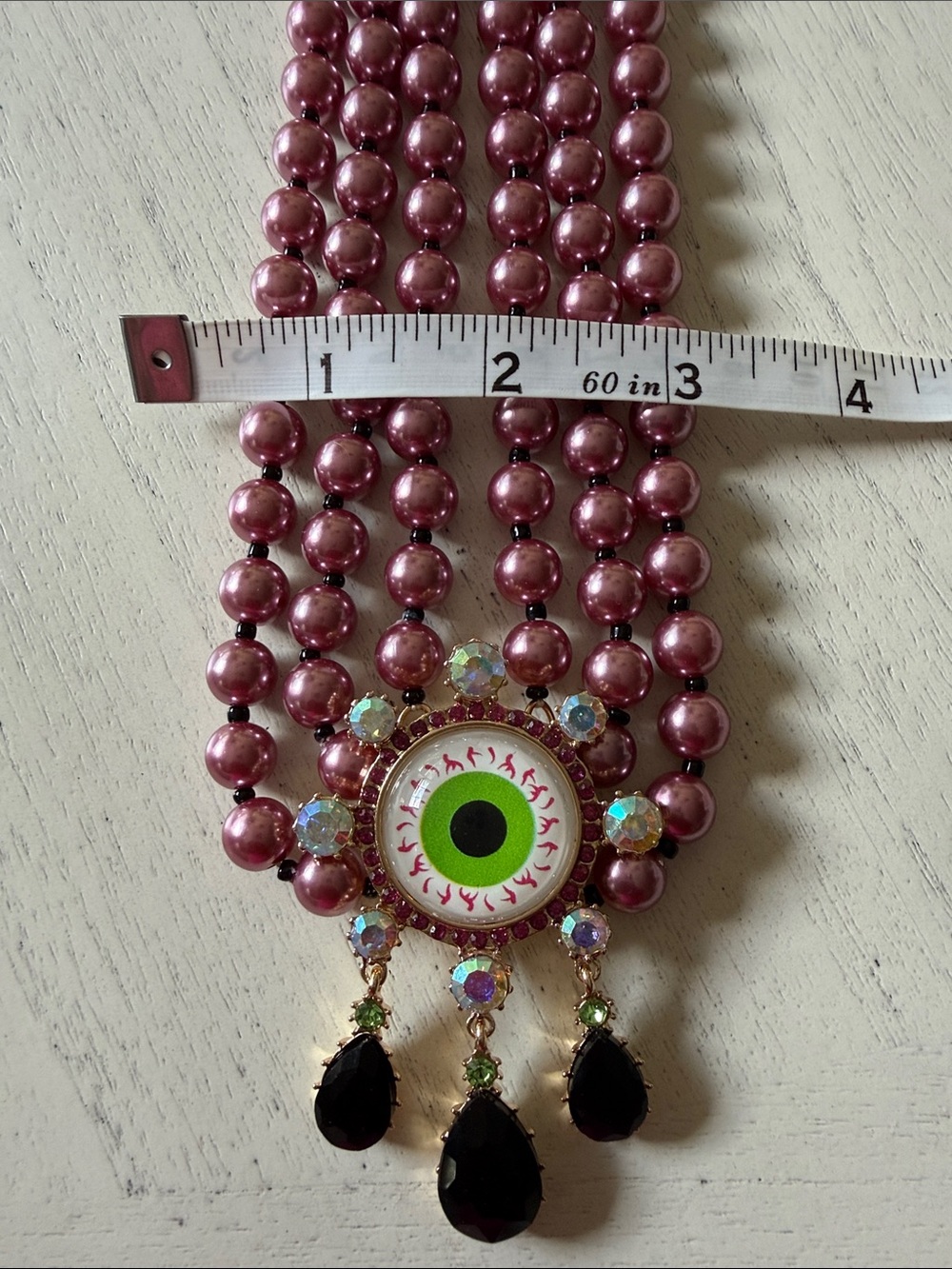 New Betsey Johnson faux Pearl Necklace - - Picture 8 of 8